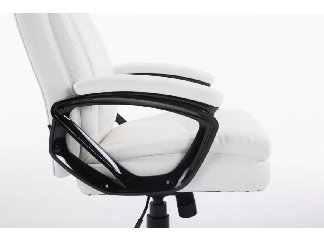 Chaise de bureau - Similicuir & Plastique - Blanc - XL Platon