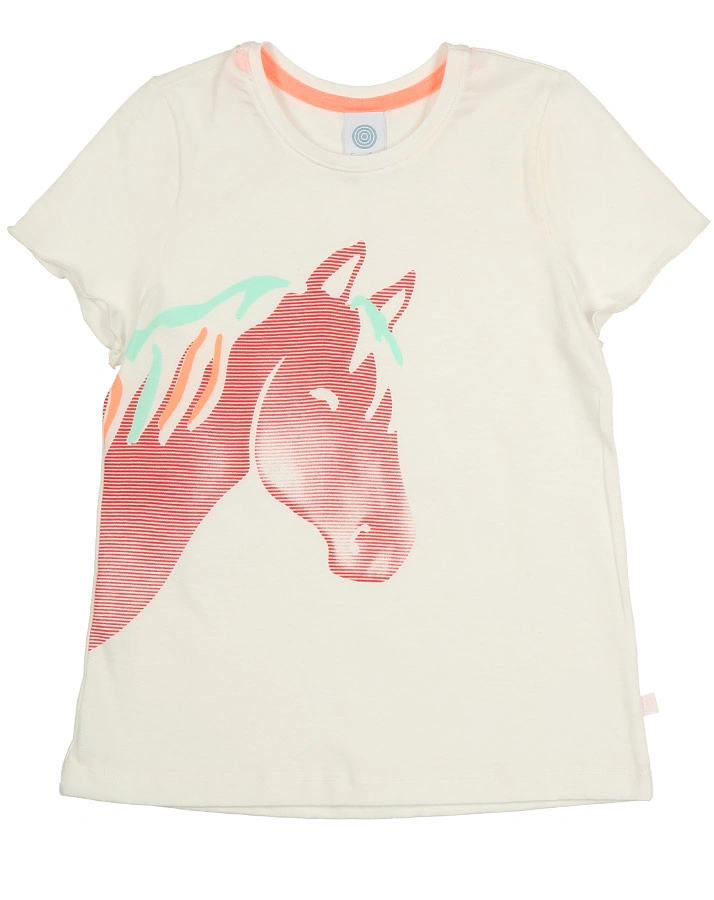 Schlafanzug HAPPY HORSE 2-teilig kurz in weiß/rot
