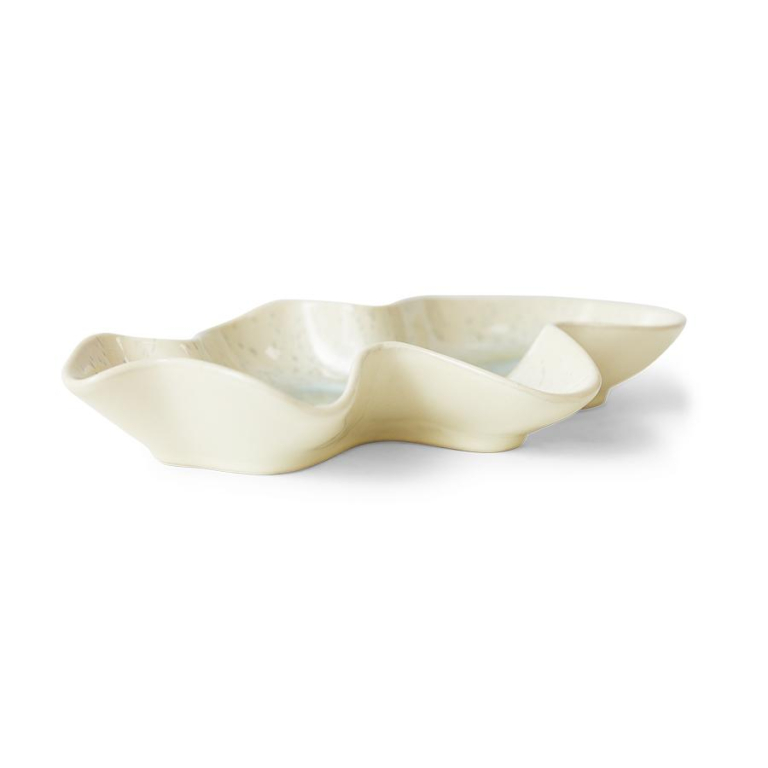 HKliving Shell serveerschaal 28x16 Oyster