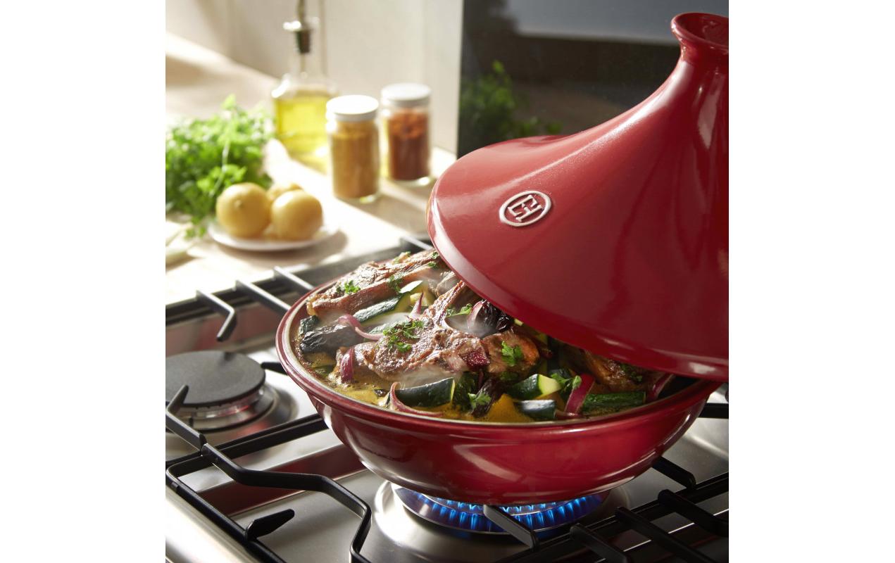 Tajinetopf Grand Cru 32 cm, Rot<br>Marokkanischer Schmortopf
