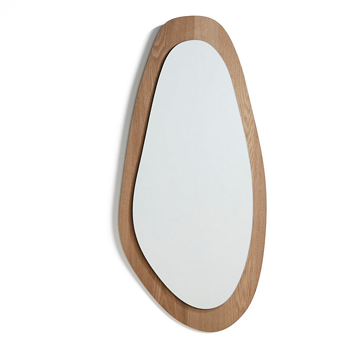 Miroir forme organique noyer Dada Ar l.40 x h.85 cm