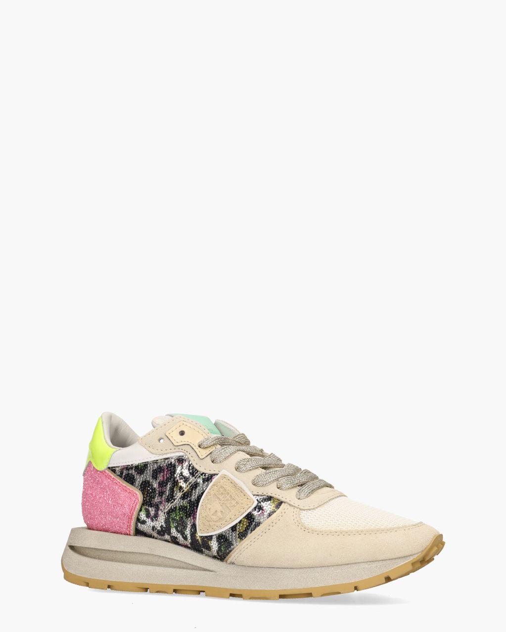 Philippe Model Tropez Haute Beige/Multicolor Damessneakers