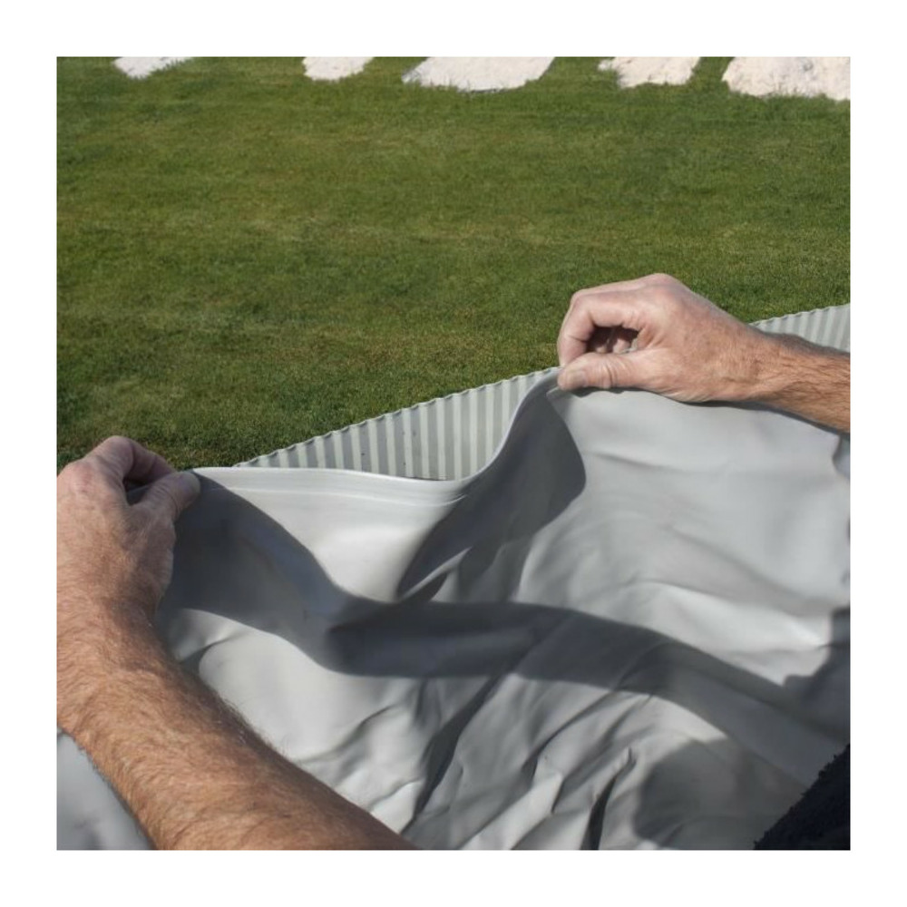 - piscine ronde acier ø3,20m x h: 1,22m - imitation bois nordique filtration a sable