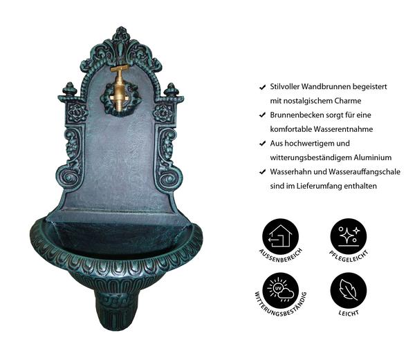 Tomco Aluminium-Wandbrunnen Triumph, ca. H72
