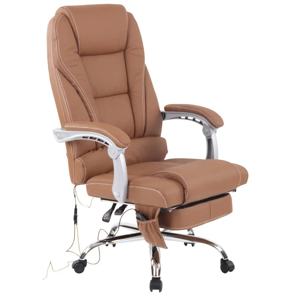 CLP Bureaustoel Pacific chroom Frame - Echt leer - licht bruin
