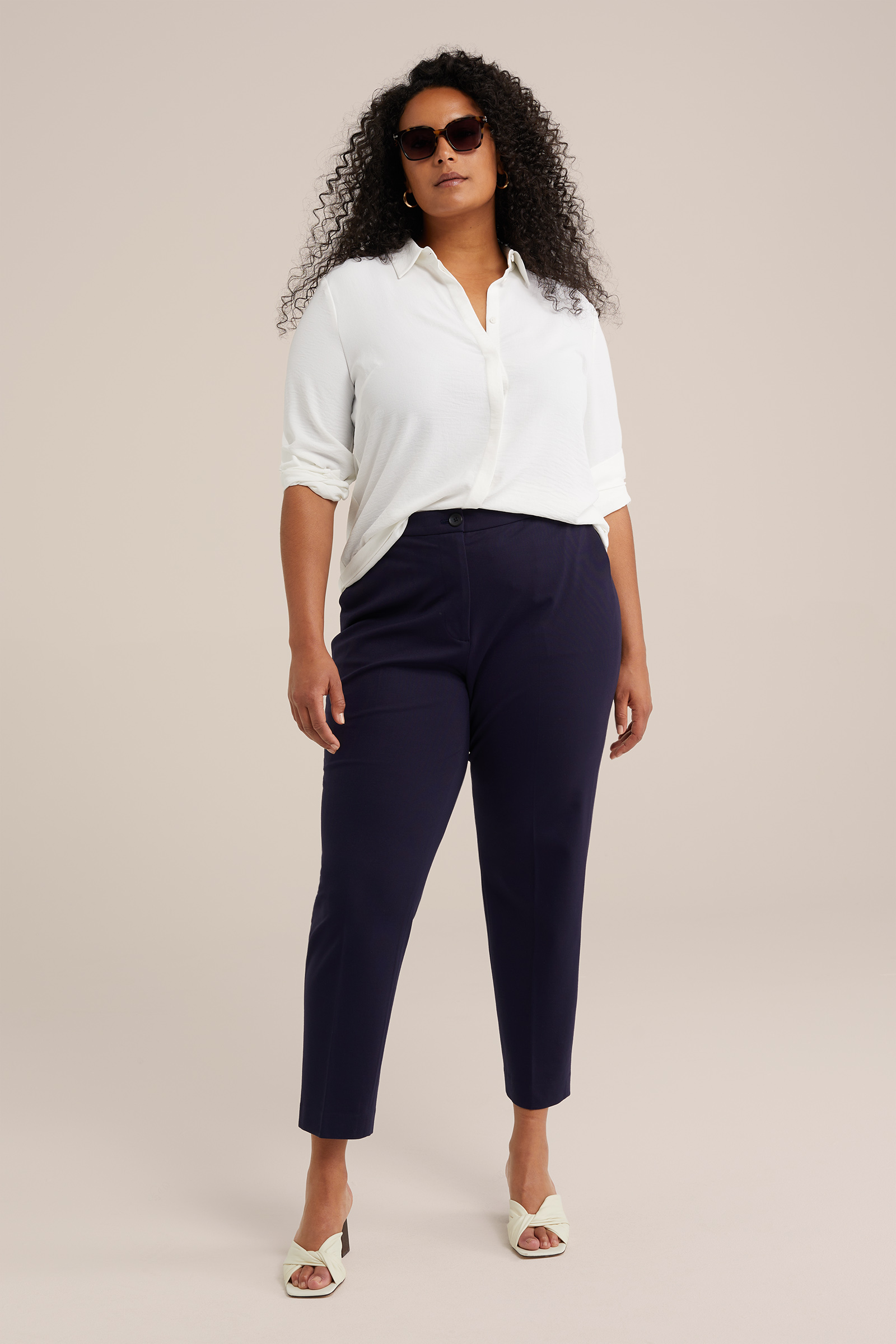 blouse - Curve WE Fashion Gebroken wit