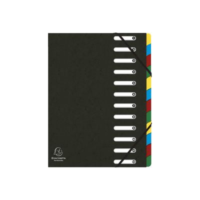 Exacompta Harmonika - Trieur à fenêtres 12 positions - noir