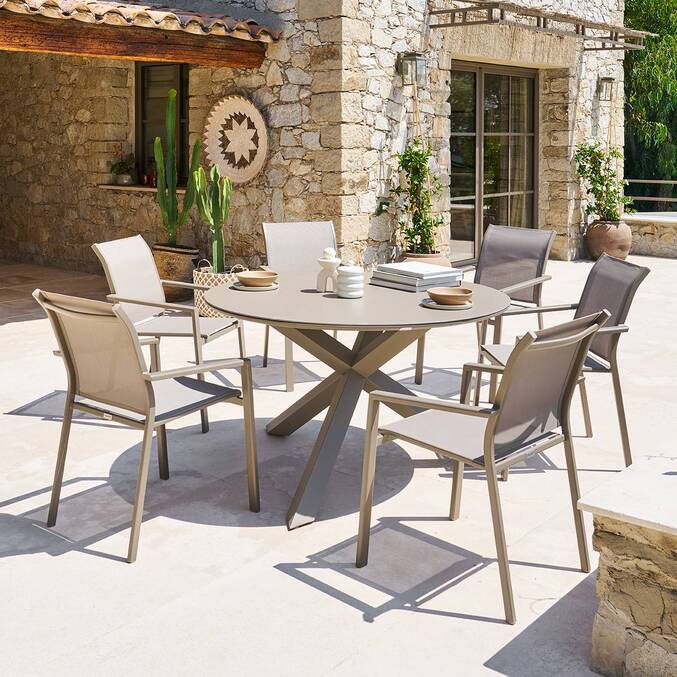 Table de jardin ronde ORYON Café