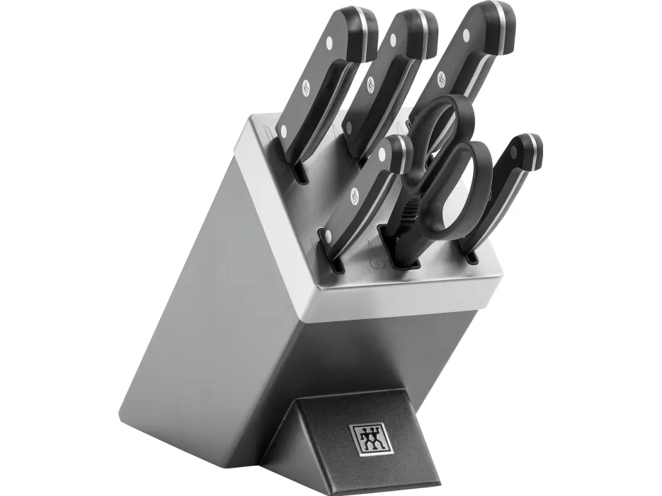ZWILLING Gourmet, Kniv/bestik bloksæt, Plast, Rustfrit stål, Grå, Sort, Tyskland