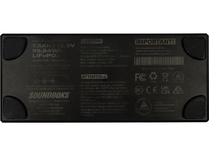 Soundboks The Battery Schnelles Laden in 2 Stunden