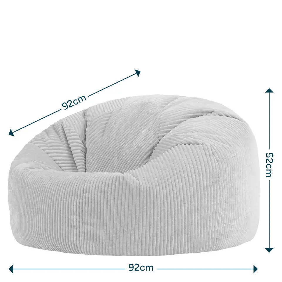 icon - Kingston XL Zitzak Fauteuil - Ribfluweel - Blauwgroen