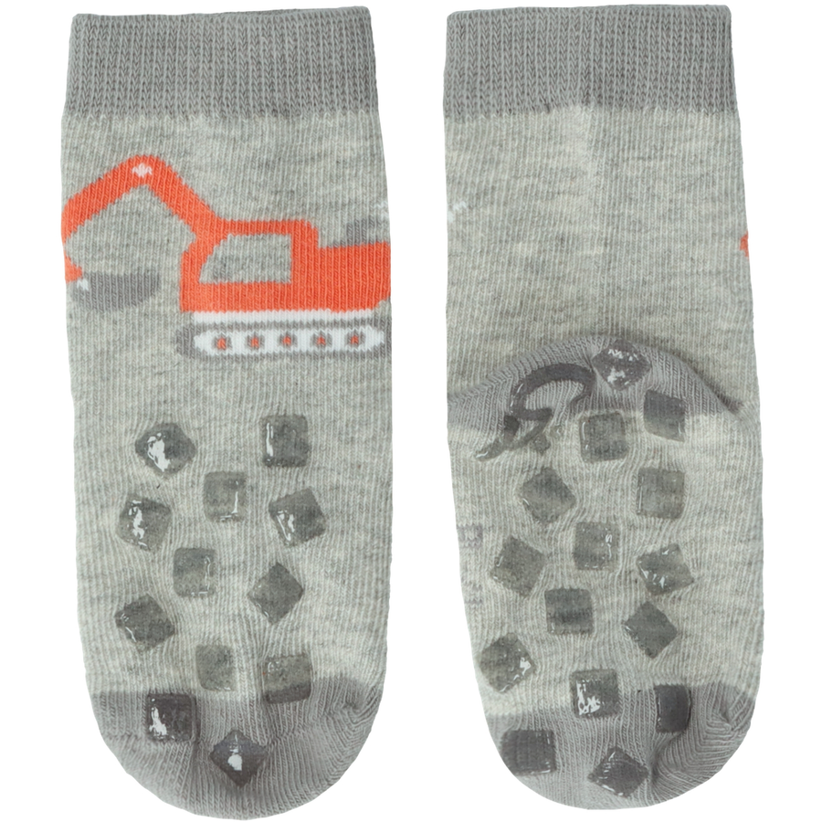 Sterntaler ABS-Krabbelsocken DP Bagger hellgrau mel.