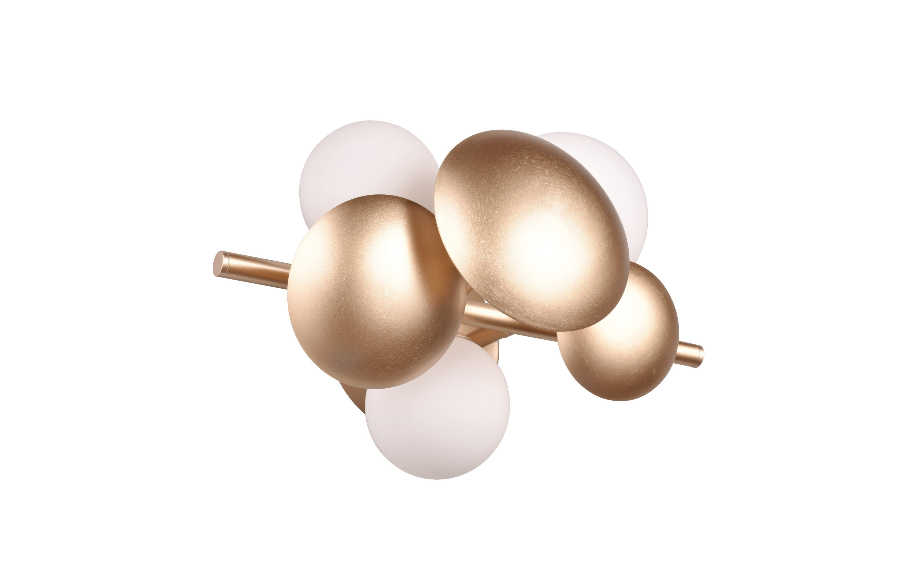 Wandleuchte Bubble, goldfarbig/weiß, 30 cm
