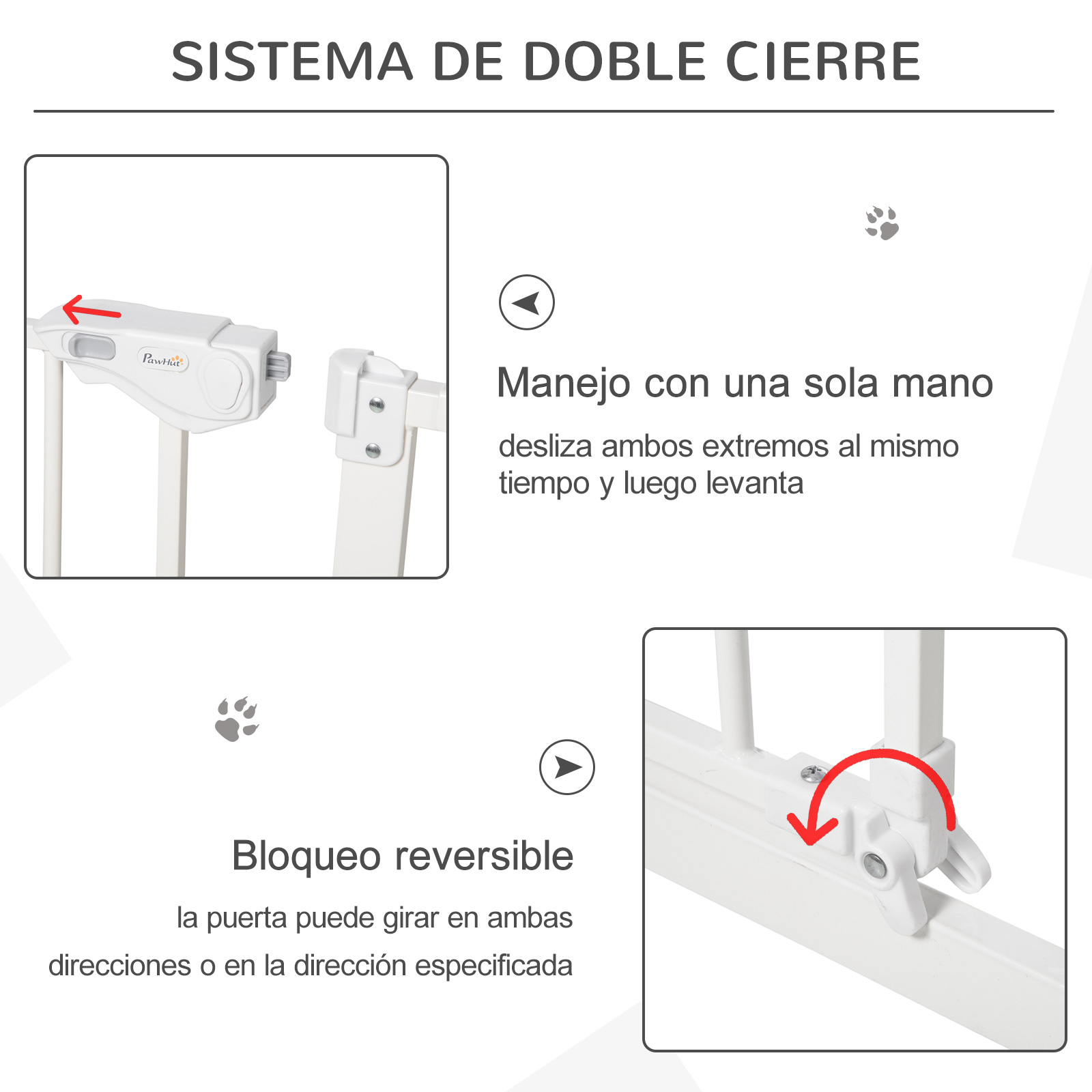 Barreira de segurança PawHut branca