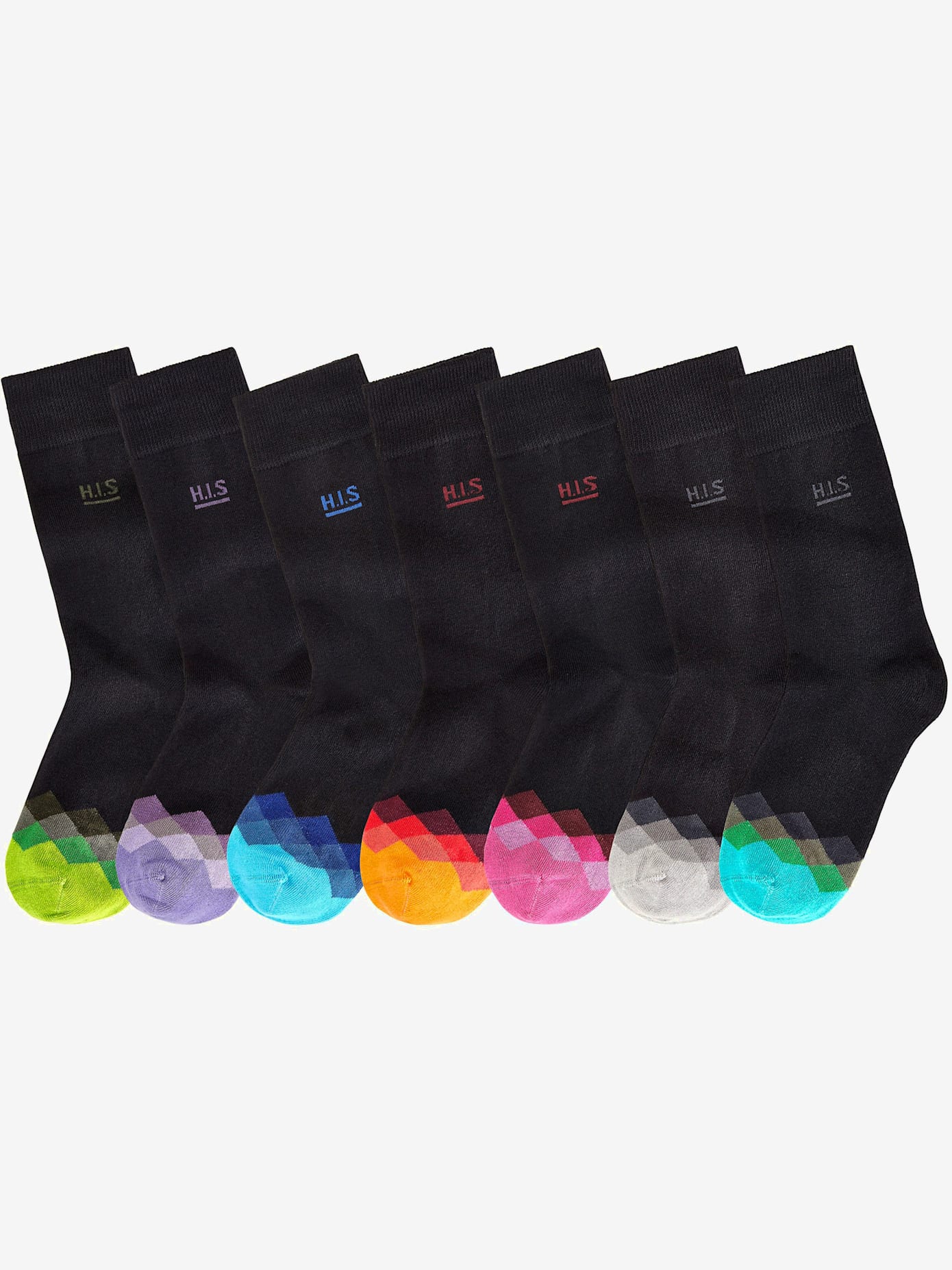 Chaussettes socquettes avec pointe joliment colorée