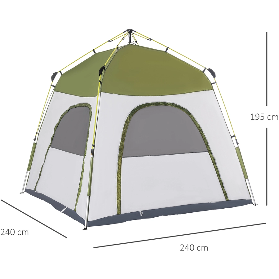 Outsunny Campingzelt mit Haken grün