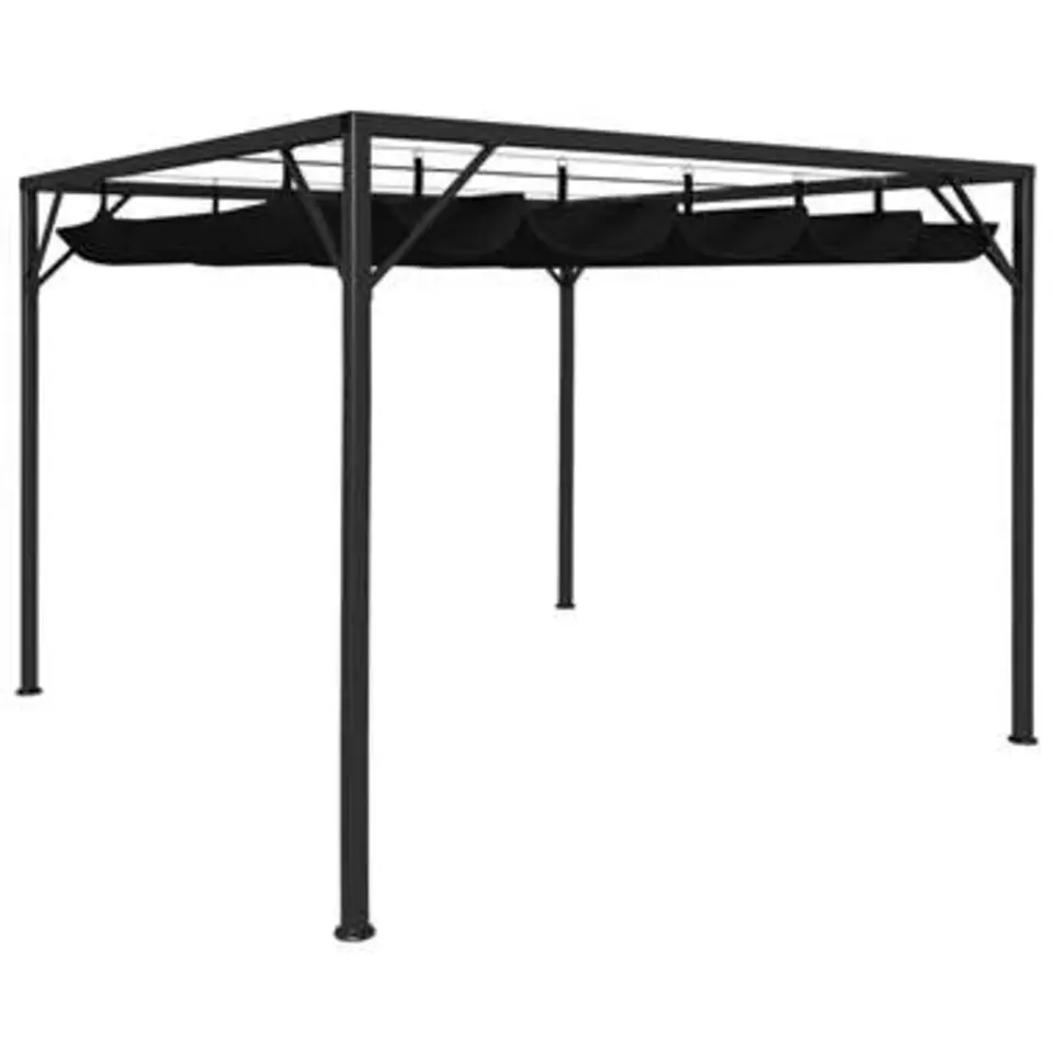 vidaXL - Tuinhuisje - Antraciet - Staal