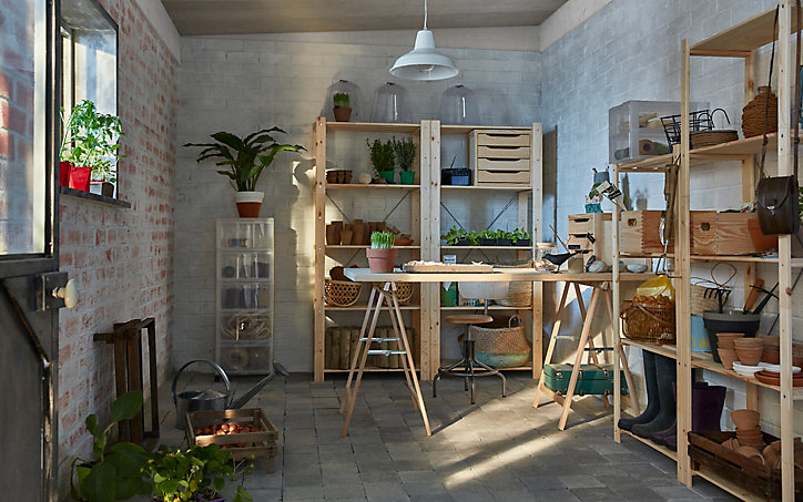 Étagère de garage bois Form Symbios 5 tablettes L. 75 x H. 170 x P. 40 cm
