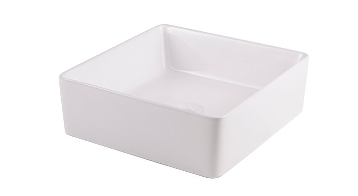 Vasque à poser céramique blanc GoodHome Padma 38,5 cm