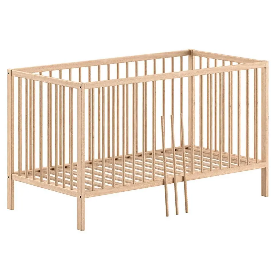 Peuterbed Dino 70x140cm - verstelbaar - dennenhout