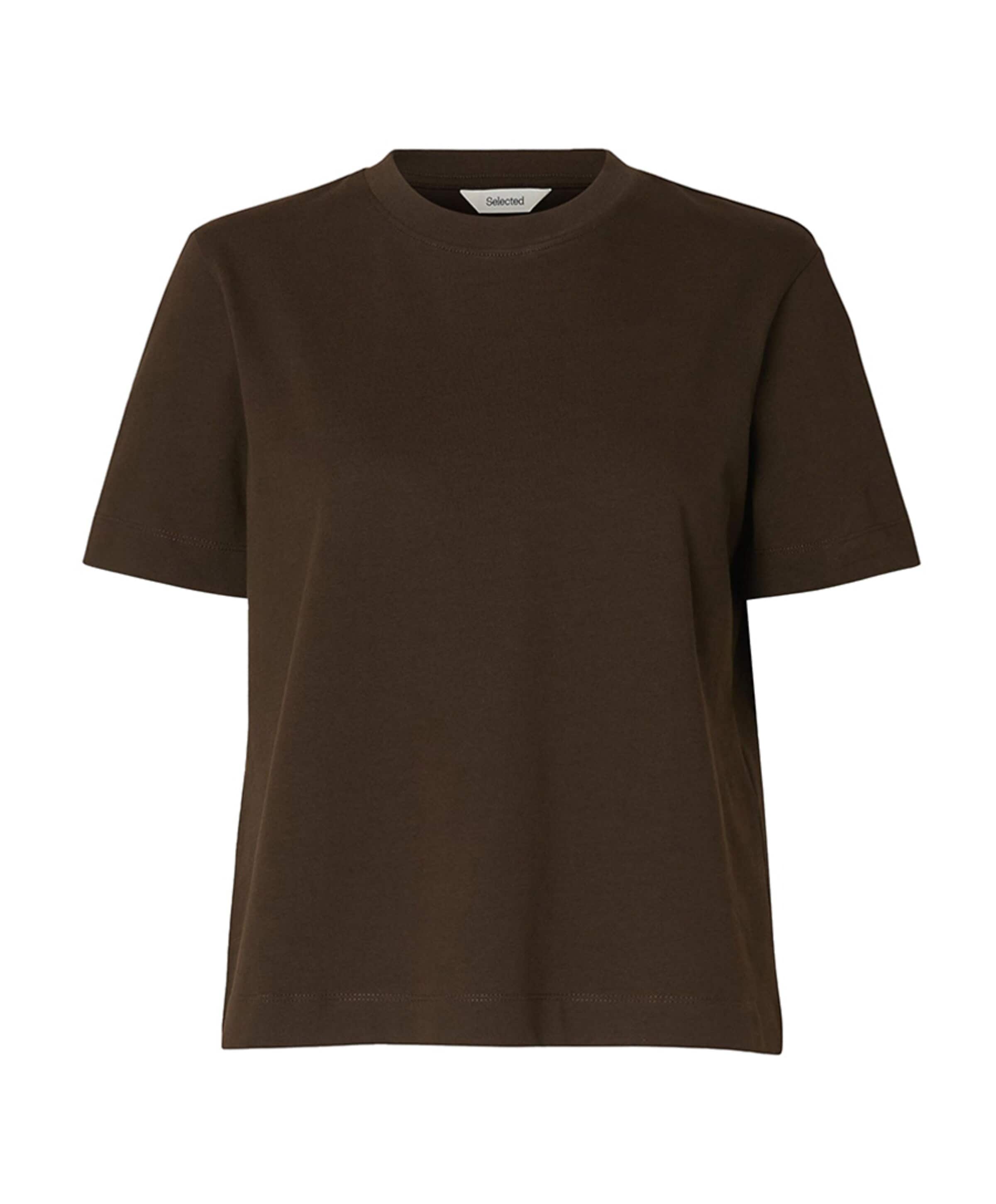 Selected Dames T-shirt bruin