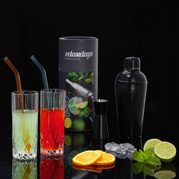 cocktail shaker sett i 5 deler