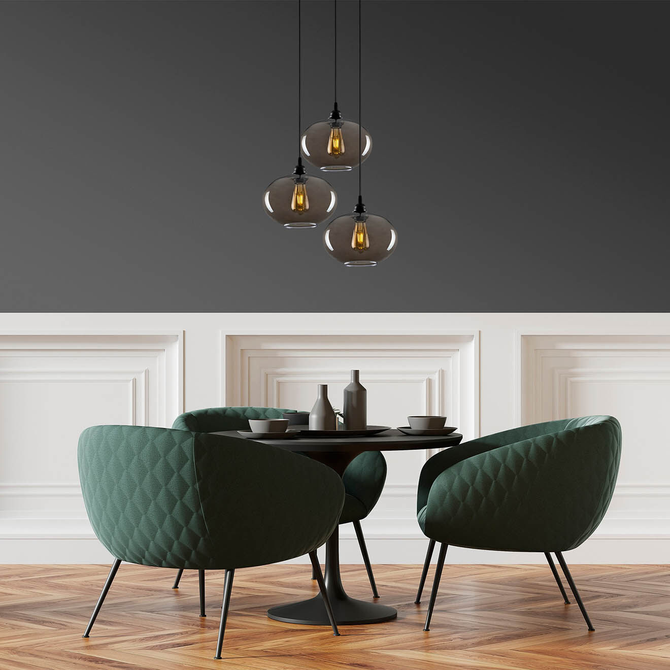 Opviq Suspension Smoked 051 gris fumé  - H.120x61 cm