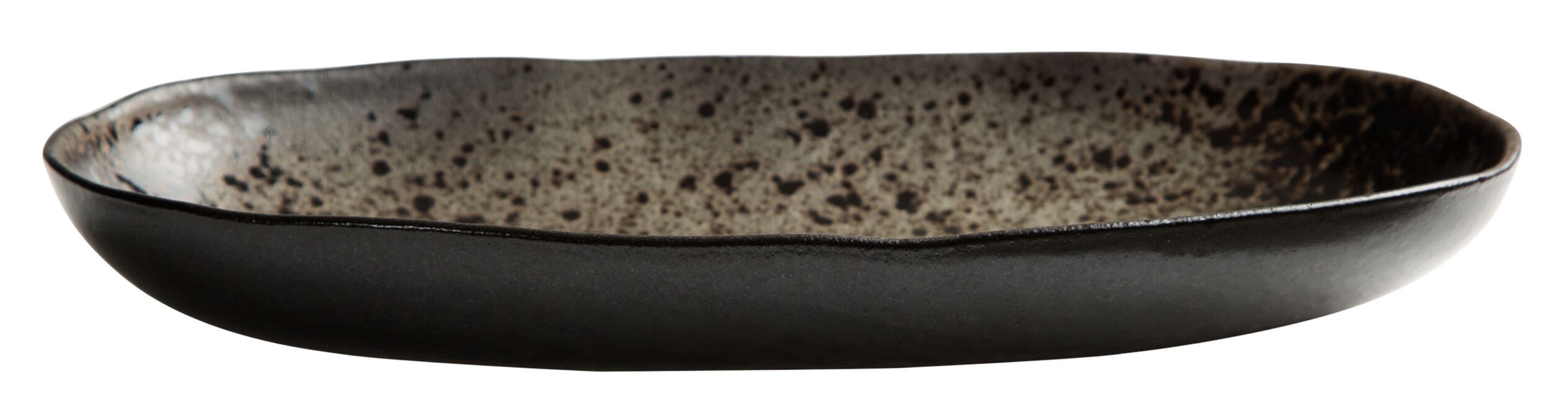 OEIRAS PLATTE OVAL SCHWARZ 24X12X3CM - Schwarz / B: 24.0 cm x T: 12.0 cm x H: 3.0 cm
