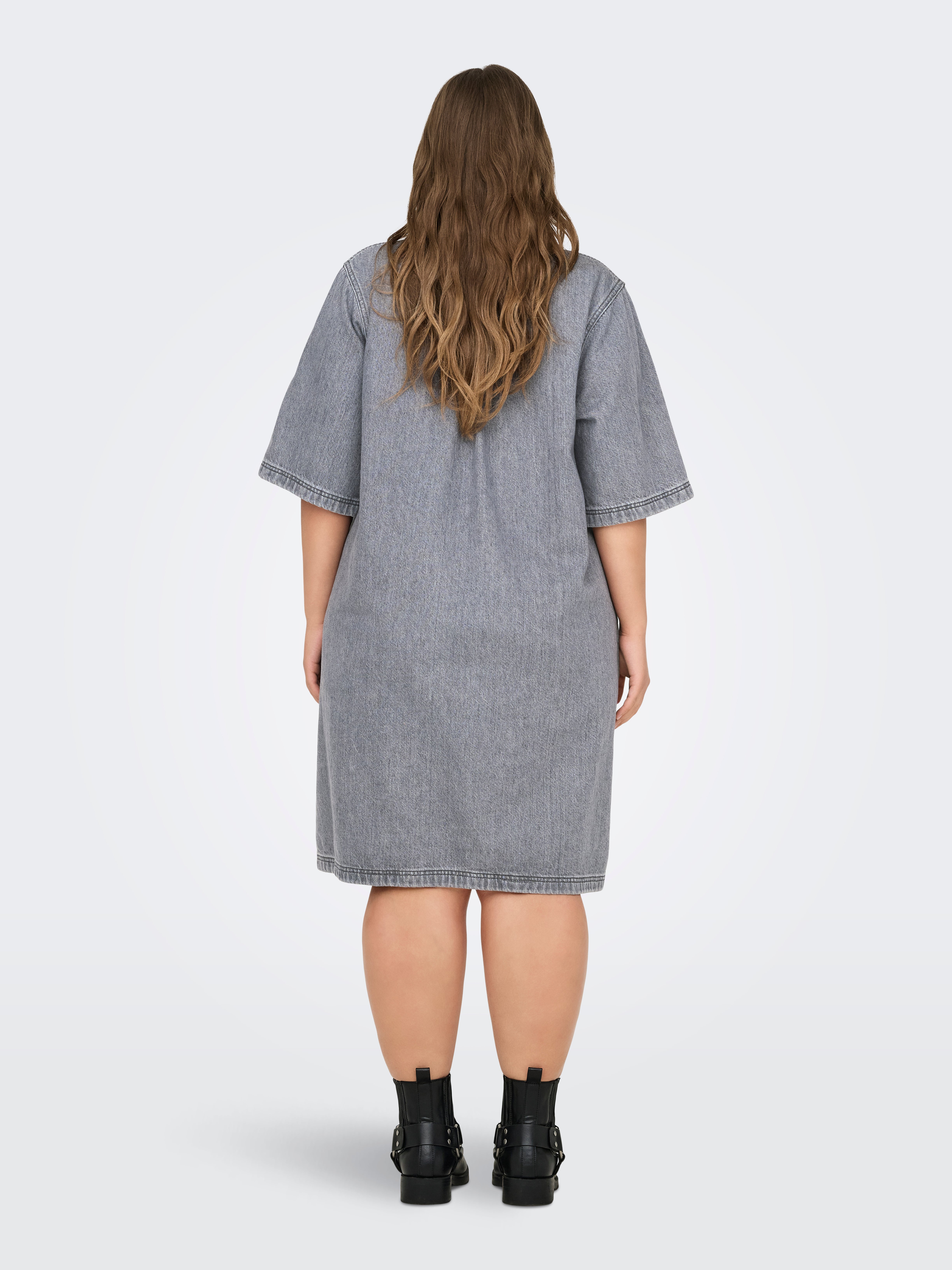 CARGRY Kurzes Kleid Grey Denim