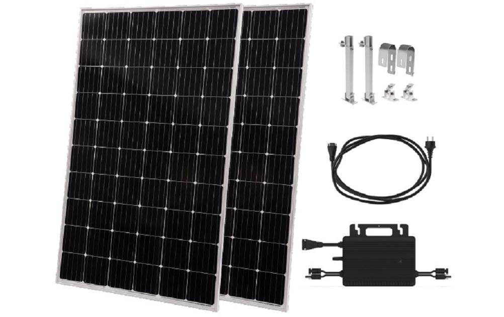 Solaranlage Balkonkraftwerk 600W TX-271<br>Plug-and-Play-Solarsystem mit WiFi und TX-246-Halterung im Lieferumfang enthalten. Der HMS-800W ist auf 600W konfiguriert, automatisches Update nach Gesetzesänderung.