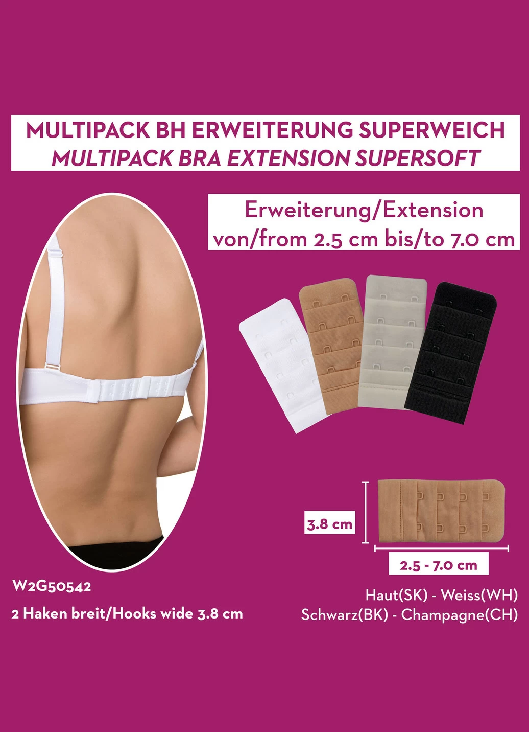 Miss Perfect Wow 2 Go Viererpack BH-Verlängerungen