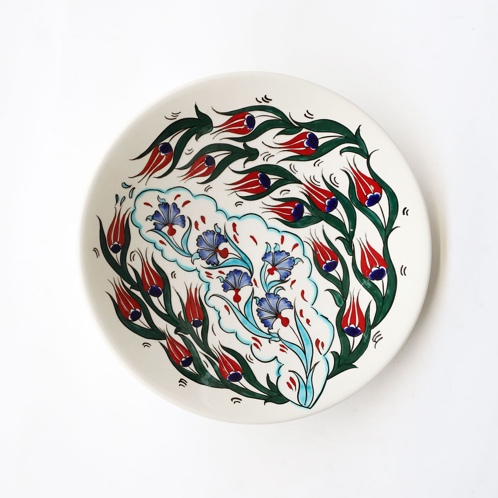 Wandteller 'Ranken', multicolor, Ø 30 cm, H 5 cm von fischer's lagerhaus