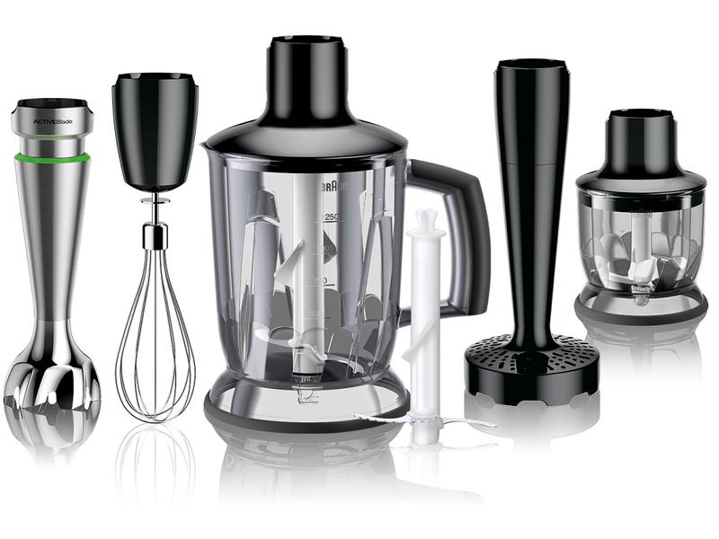 Braun Stabmixer MultiQuick 9 MQ9147X Schwarz/Silber Handliches Stabmixer-Set mit einer Motorleistung von 1200 W
