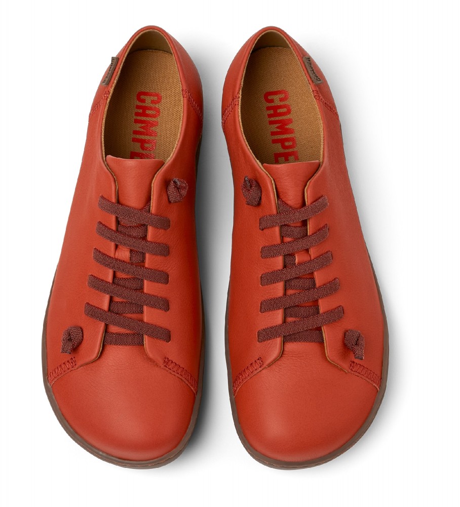 Chinelo de couro vermelho Camper Peu Cami