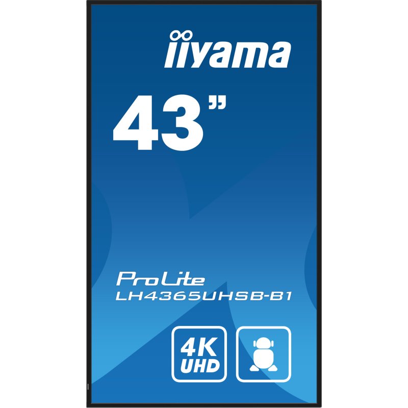 iiyama LH4365UHSB-B1 Écran d'affichage dynamique En forme de kiosk 108 cm (42.5