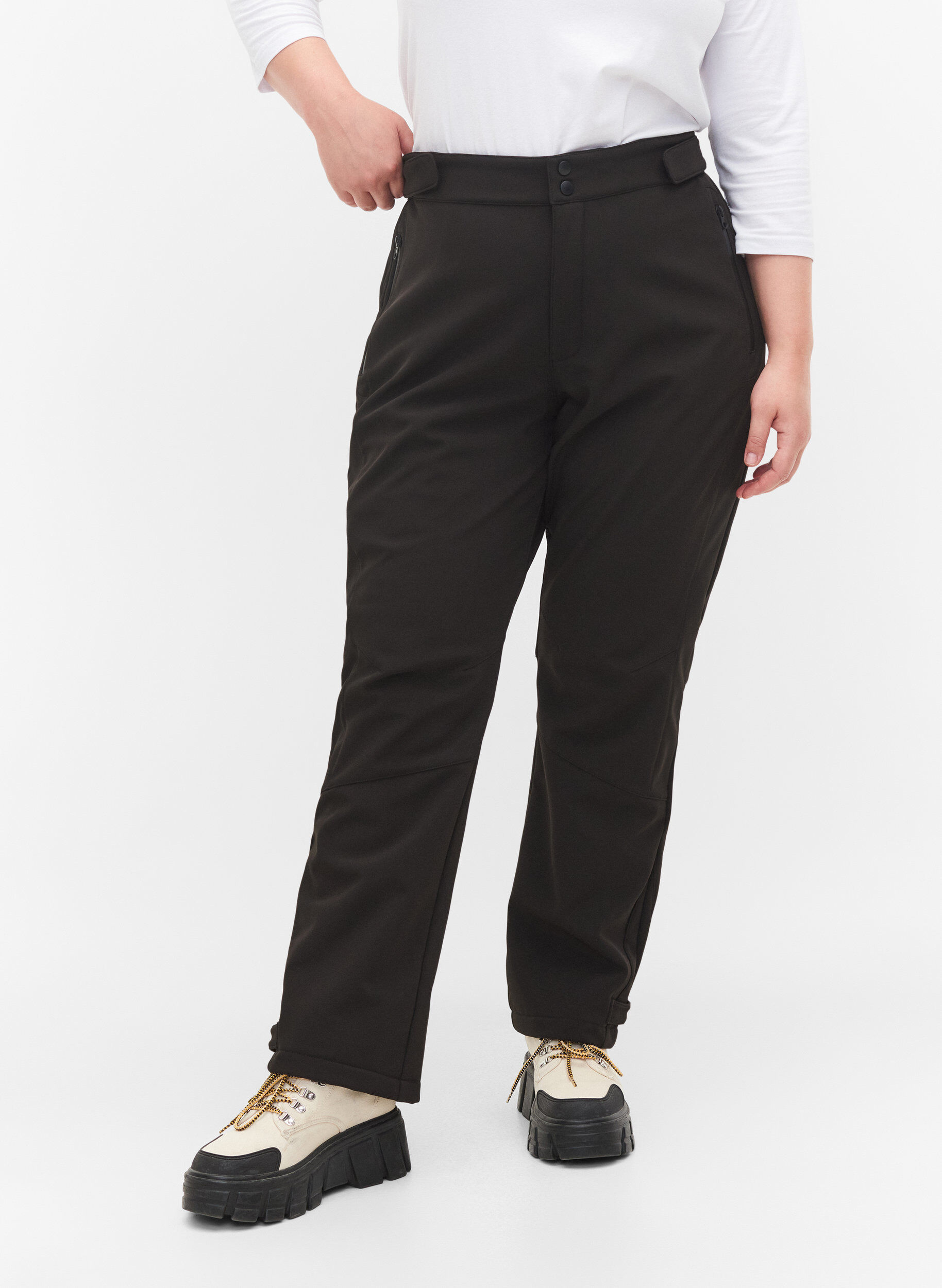 Softshell bukser med justerbar velcro