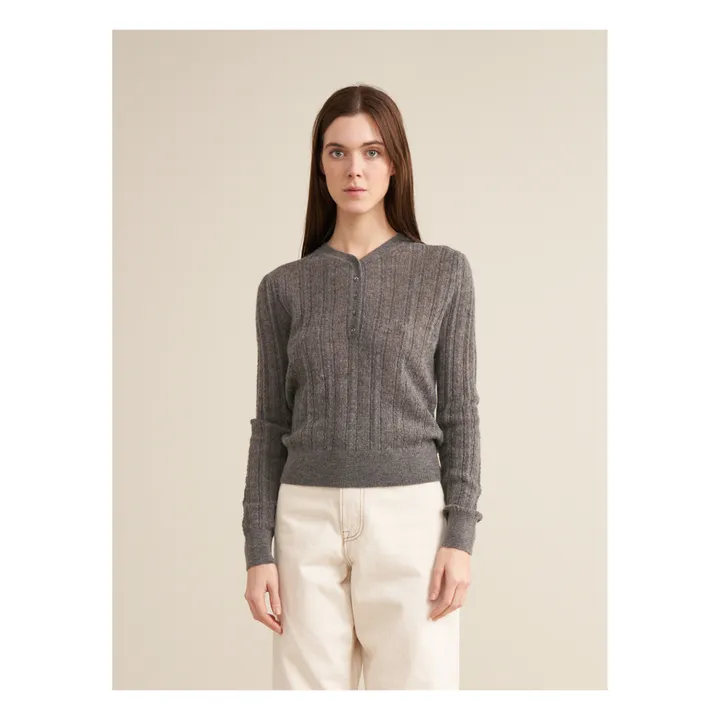 Bellerose Pull Rybba Laine Mérinos Extra Fine - Collection Femme | Gris