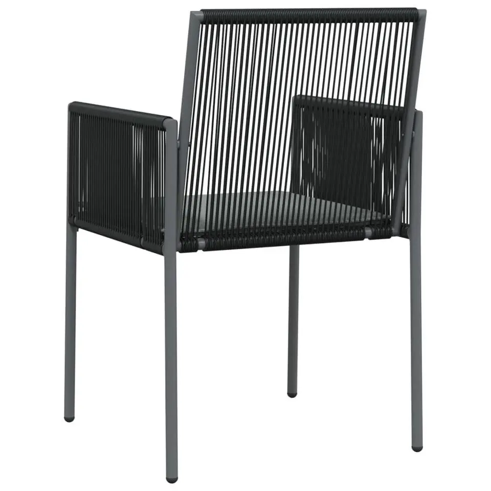 vidaXL - Tuinstoelen - Zwart - Poly rattan - 2 stuks - 54x60,5x83,5 cm