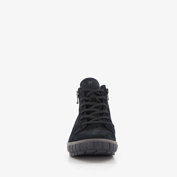 Hush Puppies hoge leren dames sneakers zwart