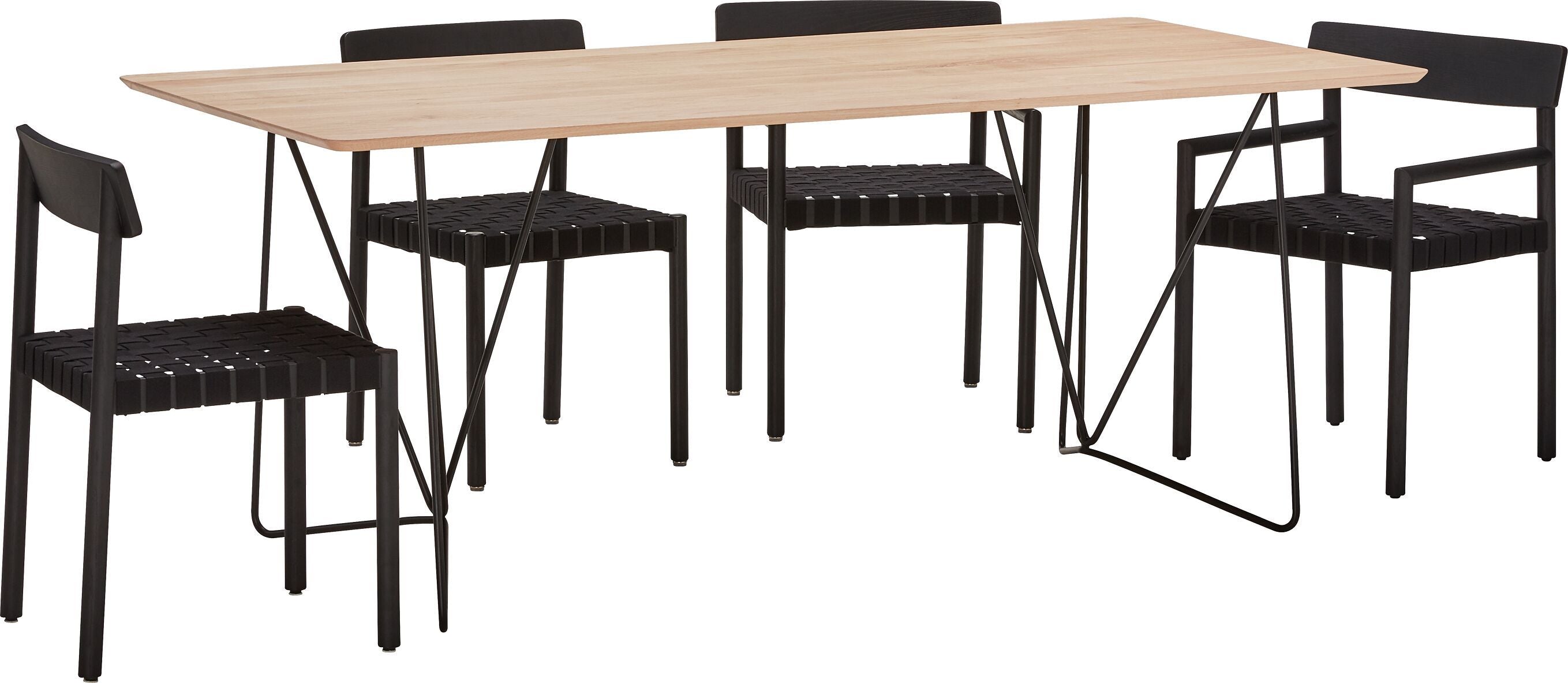 ELIANA Tisch - Eiche weiss / B: 220.0 cm x T: 95.0 cm x H: 75.0 cm