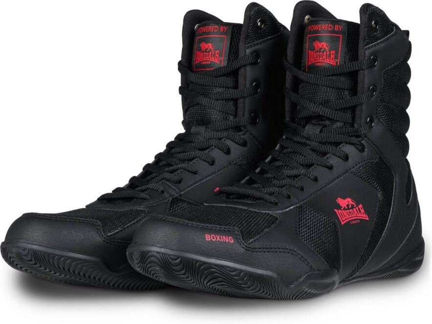 Lonsdale Boxing Shoes Heskin 160047 Black Red