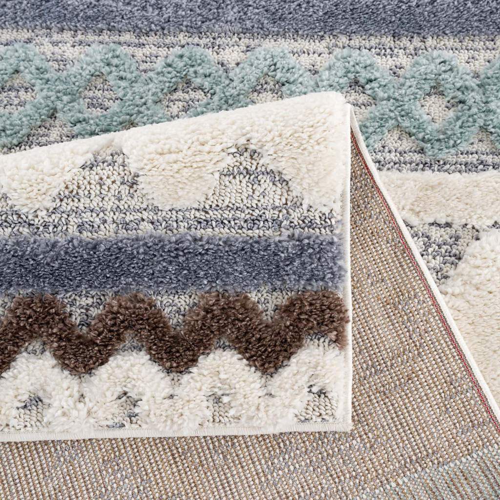 Carpet City Hochflor-Teppich »Focus 3013« rechteckig 20 mm Höhe Läufer, Boho, Hochtief-Muster/ 3D-Effekt, für Wohnzimmer, Schlafzimmer