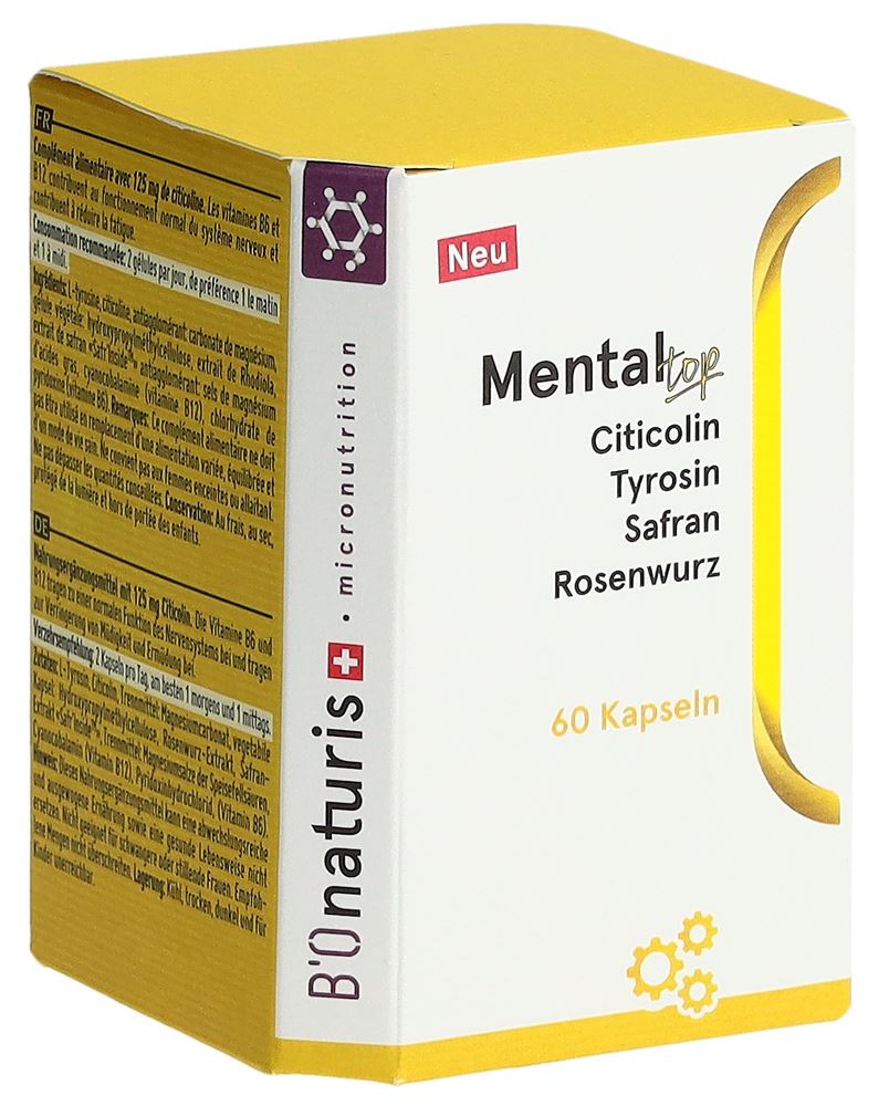 BIONATURIS Mental Top<br>60 Stück, Dose, Kapsel