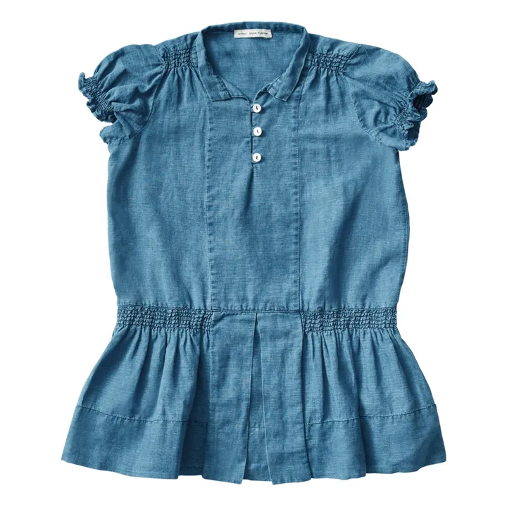 Soor Ploom Robe Coton et Lin Lucille | Bleu