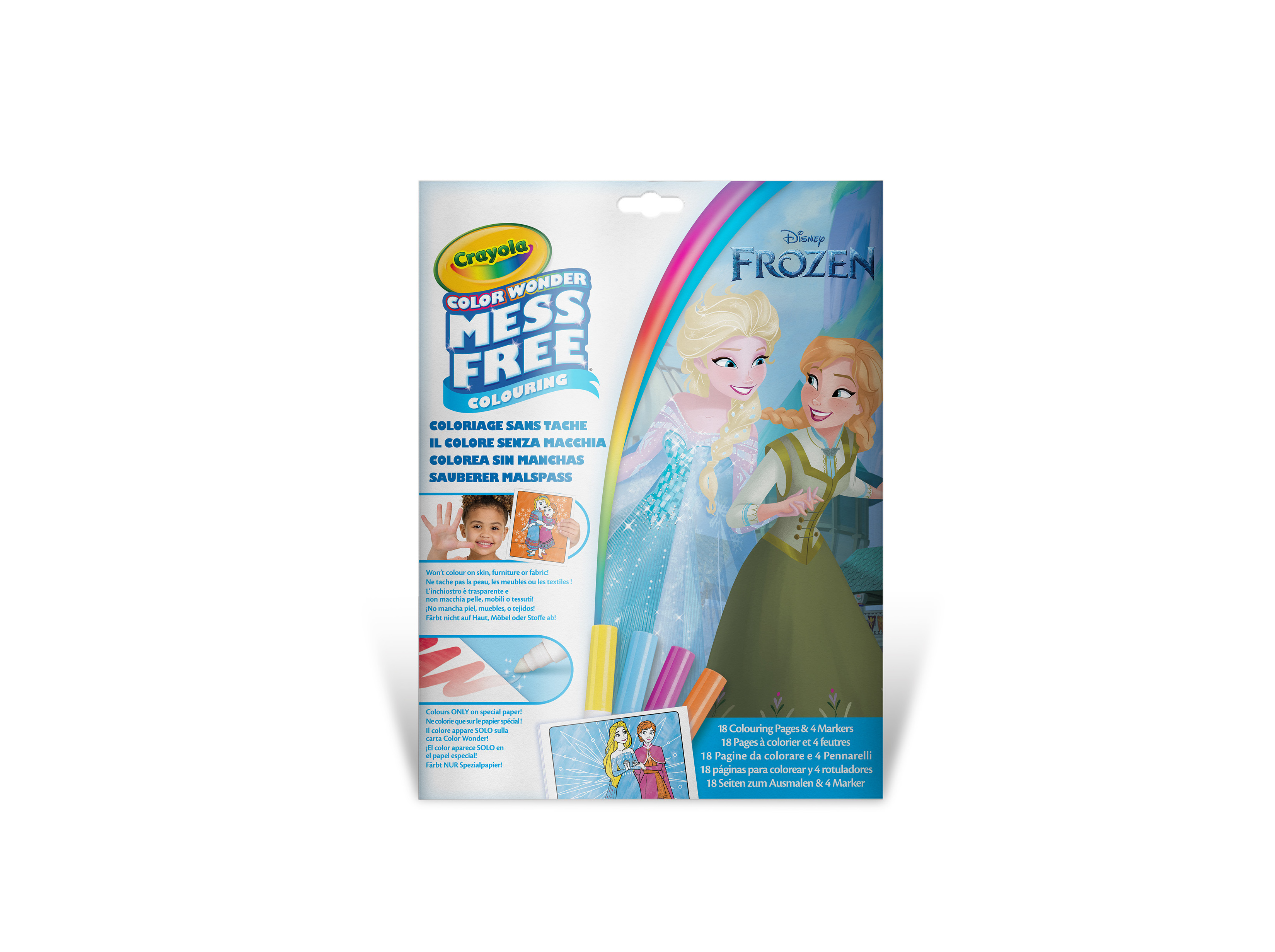 CONJUNTO COLORIR SEM MANCHAS CRAYOLA COLOR WONDER FROZEN