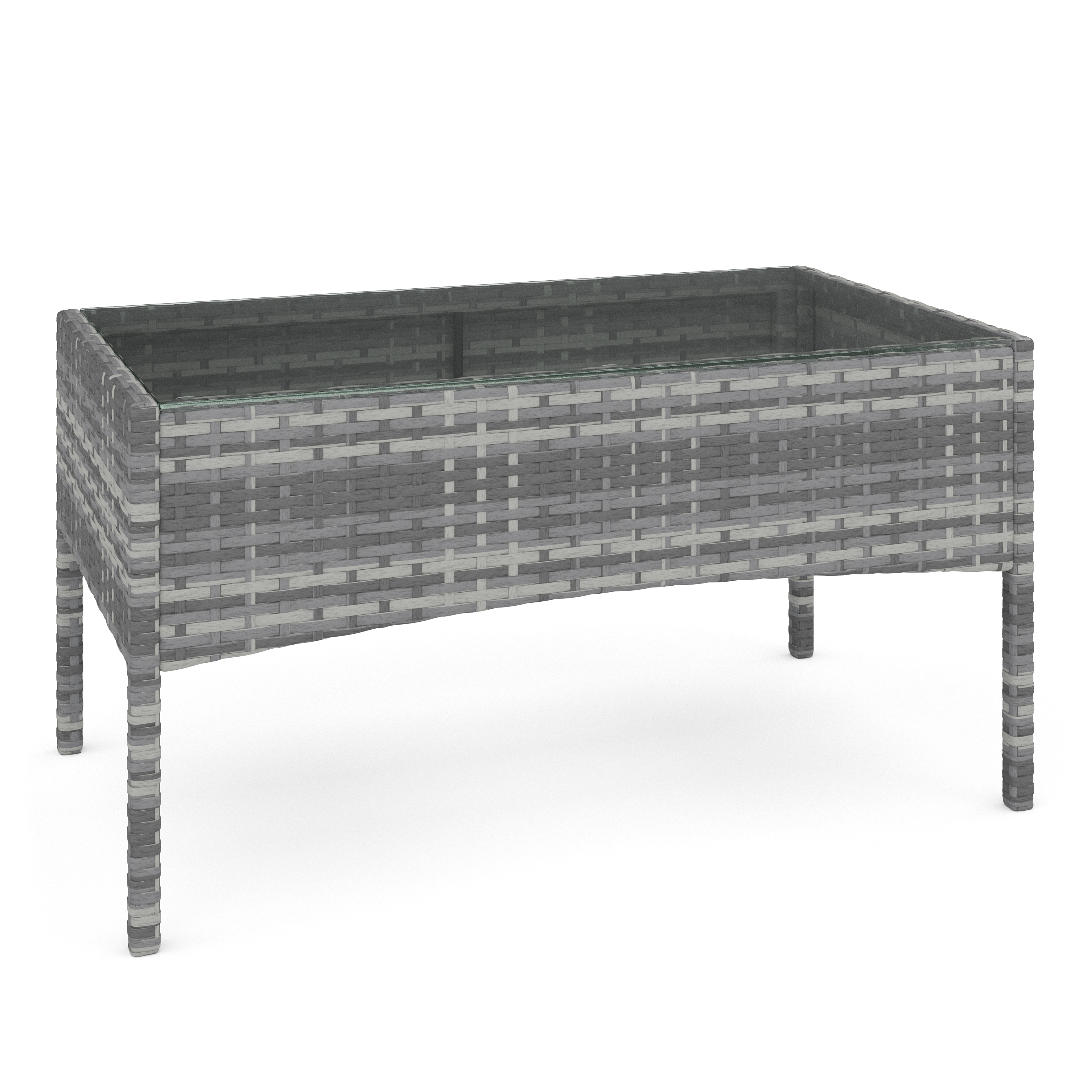 Gartenset Rattan MOLDE grau/beige