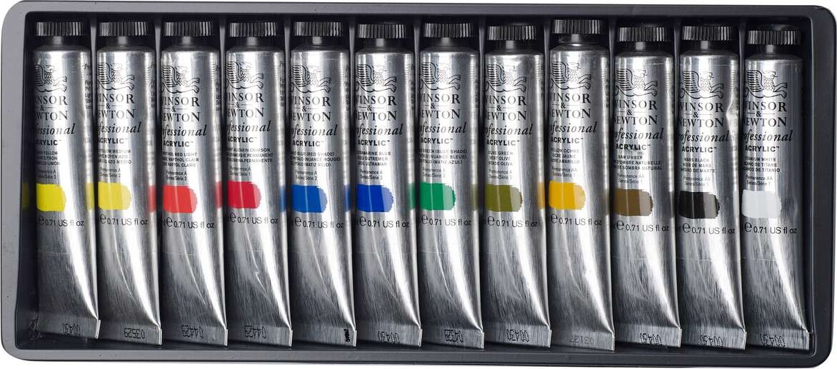 Winsor & Newton - Akrylmaling Sæt - 12X20 ML