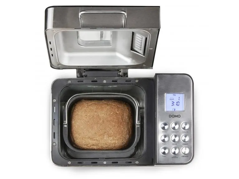 Domo B3971, 1 kg, Forsinket start-timer, Visningsvindue, Variabel skorpe bruning kontrol, Holde varm funktion, Rustfrit stål