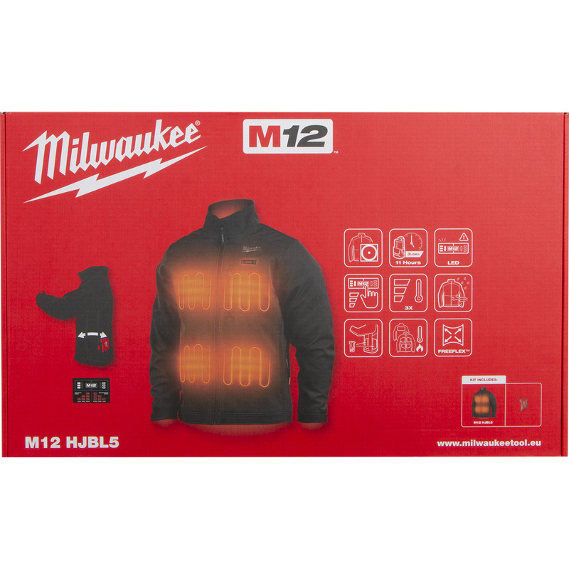 Milwaukee Toughshell HJBL5 verwarmbare jas incl. accu en lader XL zwart