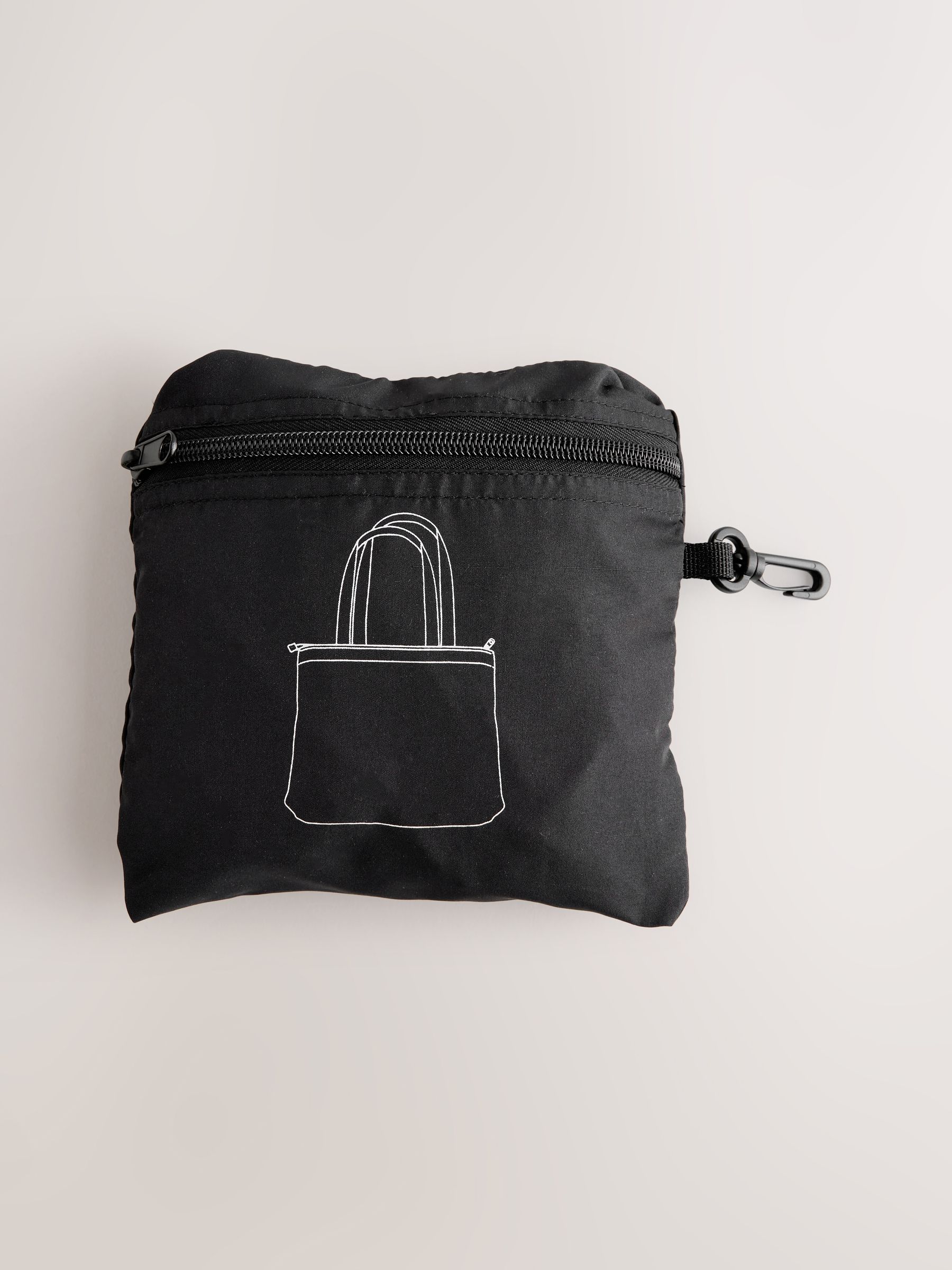 Zwart - Packable Tote Bag